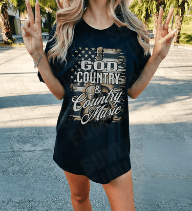 country music - Sunlit Funlit Country Music Tees